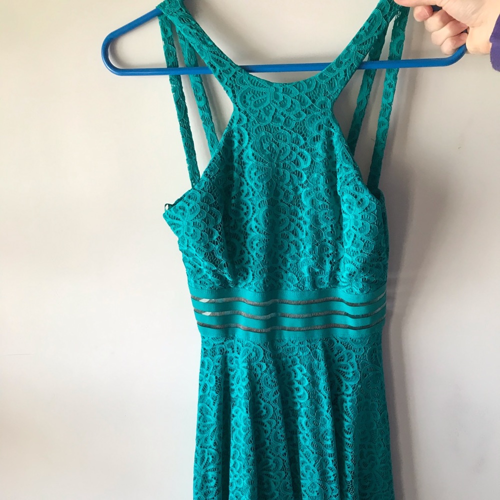 Short Turquoise City Studio Dress
